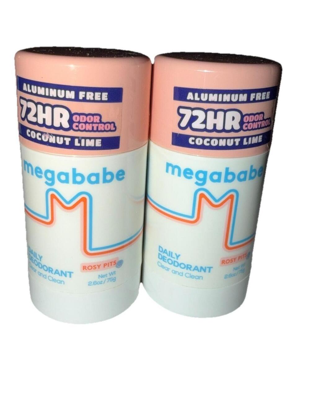 Triple Pack Megababe Daily Deodorant Rosy Pits 2.6oz Each Pack Of Two (2)